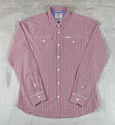 Camisa Pepe Jeans Para Hombre XL Roja Azul Blanca Cuadros Manga Larga Calce Ajustado Informal Foto 1 de 4