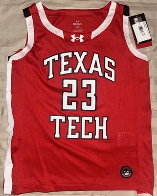 Nueva camiseta de baloncesto juvenil NCAA Under Armour Texas Tech Jarrett Culver #23 Lg Foto 1 de 4