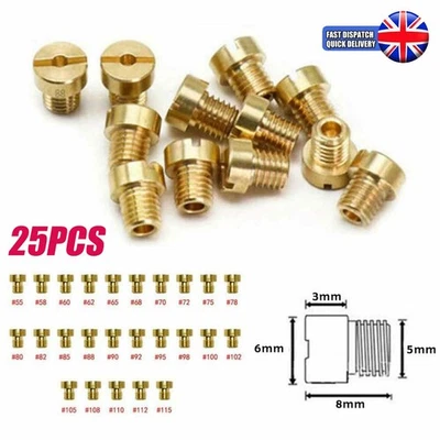 25Pcs/Kit Main Jet Set 55-115 M5 5mm For Dellorto PHBG VHBT Carburetor Vergaser - Image 1 of 4
