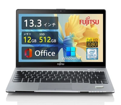 Fujitsu S938 13.3" FHD i5-8350U 12GB 512GB SSD Win11 Pro Office USB-C HDMI  WiFi - Image 1 of 4