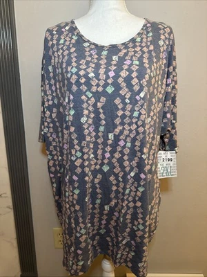 Women's XXL LuLaRoe Irma T Shirt High-Low Tunic Size 2XL Plus Size Cotton Blend - Image 1 of 4