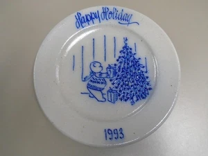 Salmon Falls Steingut Keramik Happy Holiday Teller 1993 - Bild 1 von 7