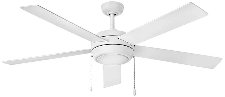 60" Hinkley Croft Chalk White Indoor Pull-Chain LED Ceiling Fan - Image 1 of 1