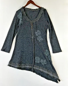 Pretty Angel Womens Fairy Grunge Dress Size XL Gray Linen Whimsygoth Distressed - Picture 1 of 18