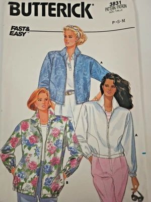 Butterick 3831 Ladies Coat Sewing Pattern Size P-S-M  Cut & Counted - Image 1 of 4