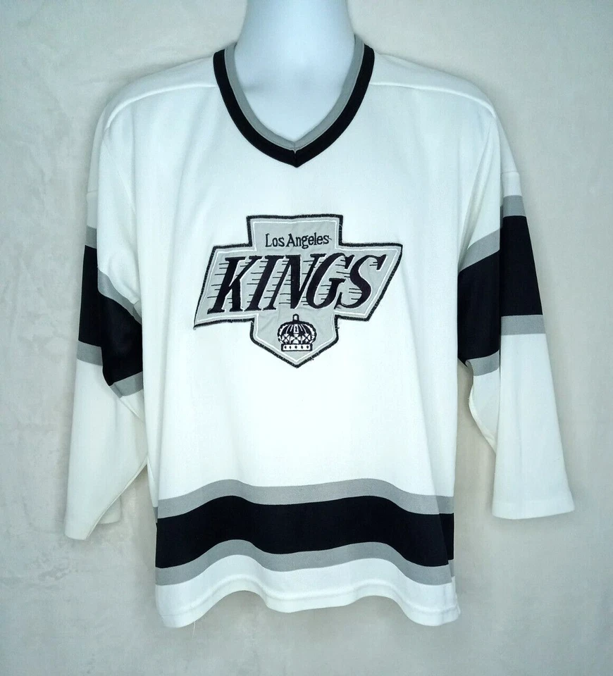 Camiseta deportiva de hockey vintage de los 80 CCM Maska Los Angeles Kings Luc Robitaille NHL (M) Foto 1 de 4