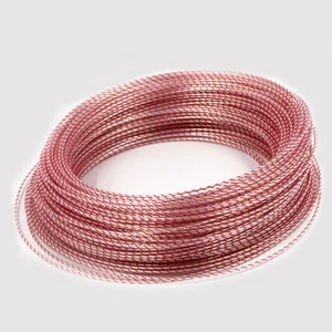 2 Meter 7N Pure Copper + Silver Plated Speaker Cable HIFI Audio DIY Bulk Cable - Picture 1 of 1