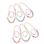  3 Sets Kind Perlenarmband Für Kinder Perlenkette Halskette Metallic-Farben