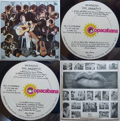 WANDO WANDO (IN SPANISH) 1977 UNIQ CVR KILLER BRAZIL LATIN JAZZ FUNK CHILEAN PRS - Image 1 of 4