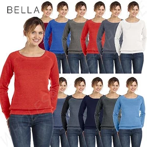 Bella Canvas Women's Sponge Fleece Wide Neck S-2XL Sweatshirt M-7501 - Picture 1 of 47