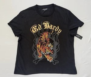 Ed Hardy Tiger Rhinestone Tee Black T-Shirt Men’s 2XL (Read Description) - Bild 1 von 6