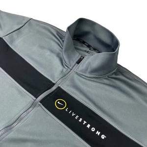 Nike Livestrong Men's Full Zip Performance Track Jacket Gray/Black • XL - Picture 1 of 9