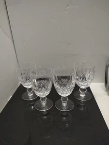 Vintage 4- Waterford Crystal Colleen Cut Goblets     4 3/4". Beautiful  - Picture 1 of 12