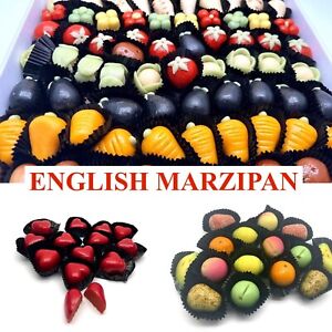 MARZIPAN Hand Finished Marzipan Fruits Vegetal Heart Assorted English Sweet UK