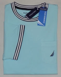 Nautica Men's Active Stretch Performance Pocket T-Shirts SeawaterBl L New - Picture 1 of 8