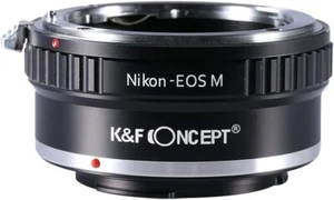 K&F Concept Manual Lens Adapter for Nikon AI F Lens to EOS M Mirorless Cameras - Picture 1 of 8