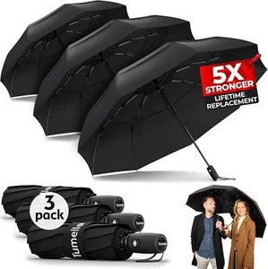 Strongest Windproof Travel Umbrella Strong Light Portable Folding Rain Umbrella - Picture 1 of 8