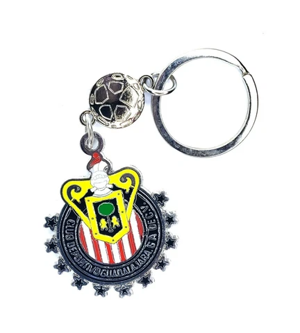 Las Chivas Soccer Team Metal Logo Pendant Keychain Llavero Keyring for Fans Cover