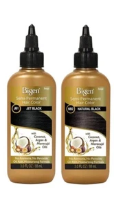 (2 Pack) New Bigen Jet Black JB1 Semi-Permanent Hair Color Gray Coverage 3 fl oz - Picture 1 of 1