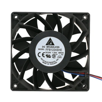 Delta FFB1224SHE-BR00 12038 24V 1.20A 3-pin large air volume inverter fan - Image 1 of 4