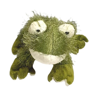 Ganz Webkins Plush Shaggy Frog HM001 Green Stuffed Animal - Image 1 of 3