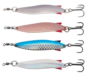 Abu Garcia Toby Spoon Lure Silver Copper Blue White Flash Pike Predator Fishing - Picture 1 of 15