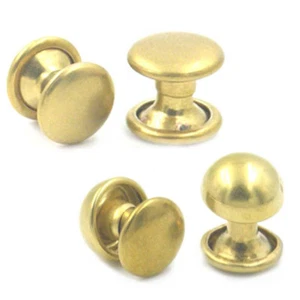 Brass Leather Mushroom Domed Flat Head Rivet Studs Rapid Punk Clothes Bracelet - Picture 1 of 9
