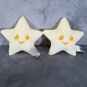 Lot of 2 Disney Plush Pixar Pier Yellow Star Smiling Stuffed Toy 7" - Imagen 1 de 6