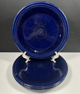 Juego de 3 platos de cena Fiesta azul cobalto 10,5" Homer Laughlin PLS LEER - Imagen 1 de 3