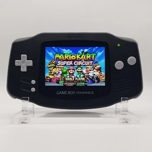 Black Funnyplaying Laminated IPS M2 Backlit Gameboy Advance w/ Carrying Sleeve - Picture 1 of 10