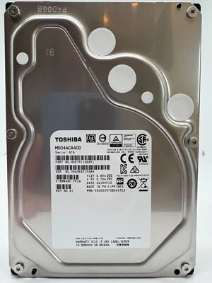 Toshiba MD04ACA400 4TB Internal 3.5" SATA3 7200rpm 24/7 NAS Ready Hard Drive - Image 1 of 4