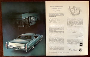 Pubblicità CADILLAC 1971 2 pagine stampa d'epoca sessanta speciale Brougham Deville auto - Foto 1 di 1
