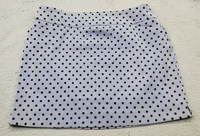 Charter Club Mini Skort Women's Size 16 Multi Polka Dot Rayon Comfort Pull On - Изображение 1 из 4