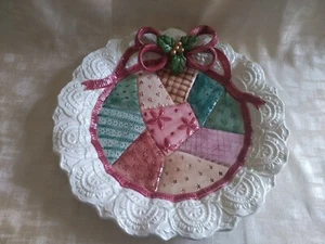 FITZ & FLOYD Christmas Quilt 1992 12" Serving Platter - Picture 1 of 7
