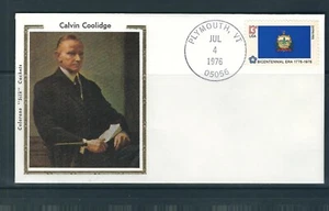 USA Presidents / Calvin Coolidge . ( NOT A FDC ). Colorano Silk Cachet - Picture 1 of 1