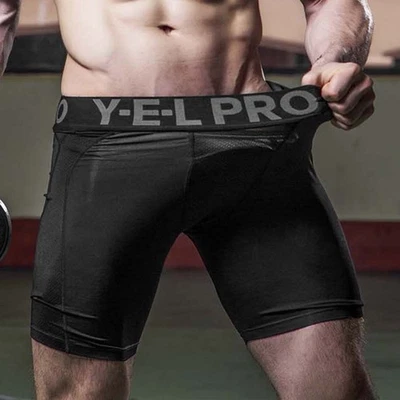 Men Quick Dry Shorts Running Tights Gym Training Fitness Sport - Image 1 of 4