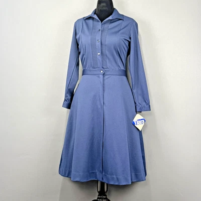 Vestido Tiara Vintage Mujer 16 Manga Larga Línea A Camisa Uniforme Años 70 Poliéster Foto 1 de 4