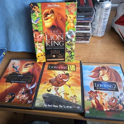 The Lion King Movie Collection DVD Set 6 Disc Trilogy Disney 90s Kids Movies - Image 1 of 4