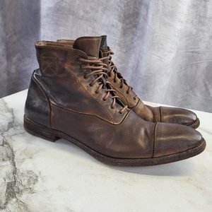 Alexander McQueen Botas con Cordones Puntera Gorra Para Hombre Talla 43 Marrón - Imagen 1 de 18