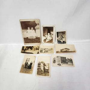 Americana Schnappschüsse Konvolut 9 antike Fotos 20er 40er Jahre Autos Kinder - Bild 1 von 12
