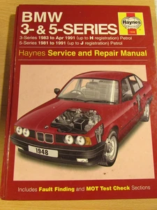 Brilliant HAYNES Service & Repair Manual BMW 3 Series & 5 Series 1981/3 to 1991 - Picture 1 of 4