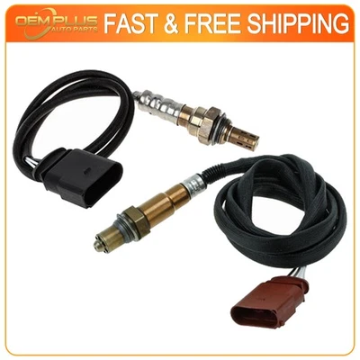 Sensor de oxígeno O2 ascendente y descendente 2 piezas para Audi TT VW Beetle Golf Jetta 1998-2001 Foto 1 de 4