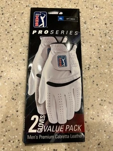 NEU! PGA TOUR Doppelpack Herren Lederhandschuh - Linkshand, weiß (X-Large) - Bild 1 von 8