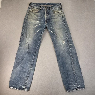 VTG Levi's 501 Jeans Mens 31x30 Selvedge LVC Whiskers Honeycomb Thrashed Tag 34 - Image 1 of 4