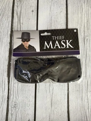 Black Halloween Thief Bandit Masquerade Mask - Image 1 of 2