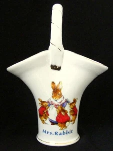 2002 Beatrix Potter Mrs. Rabbit Porzellankorb - Bild 1 von 4