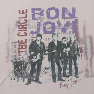 Bon Jovi 2010 The Circle Tour Pink Concert T-Shirt Women's Size XL Rock Band - Picture 1 of 12