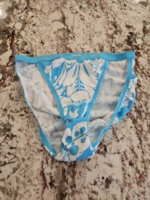 True Vintage Victoria Secret Signature Waistband Scalloped Edge String Bikini S - Image 1 of 3