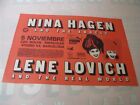 Nina Hagen Lene Lovich Original Poster Tour 1986 Barcelona Spain 12X17"