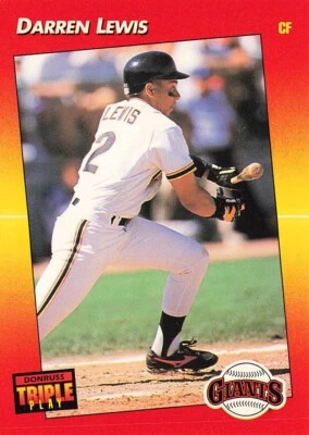 1992 Triple Play #111 Darren Lewis San Francisco Giants - Image 1 of 2